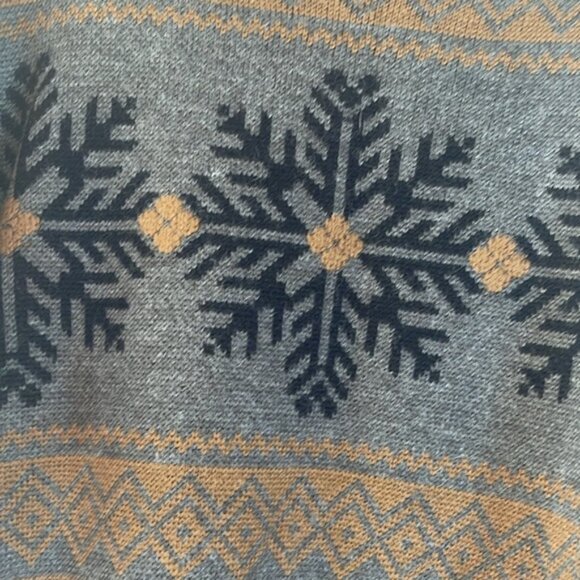 VINTAGE NILS SNOWFLAKE SKI SWEATER MOCK NECK MEDIUM BB - Picture 2 of 5